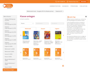 Screenshot Klasse anlegen
